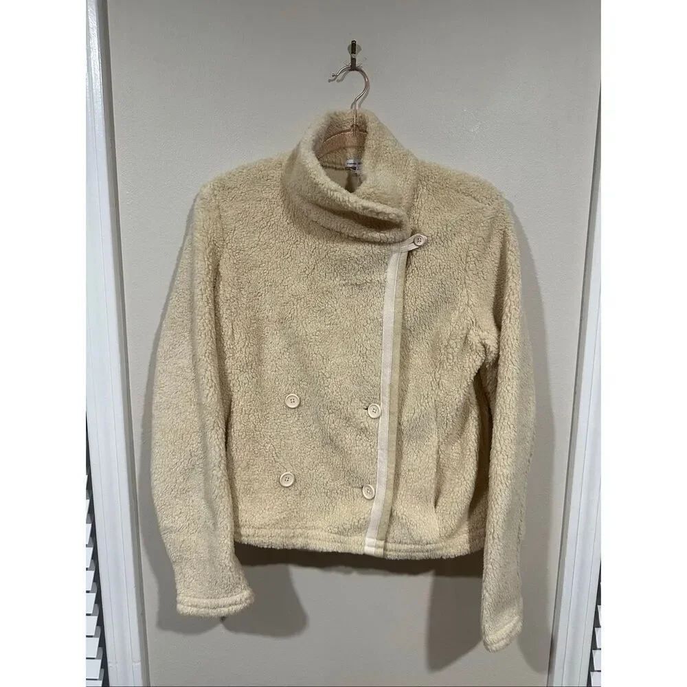 NWT Standard James Perse Shrunken Sherpa Jacket Natural Cream Size 3 (Large) $47